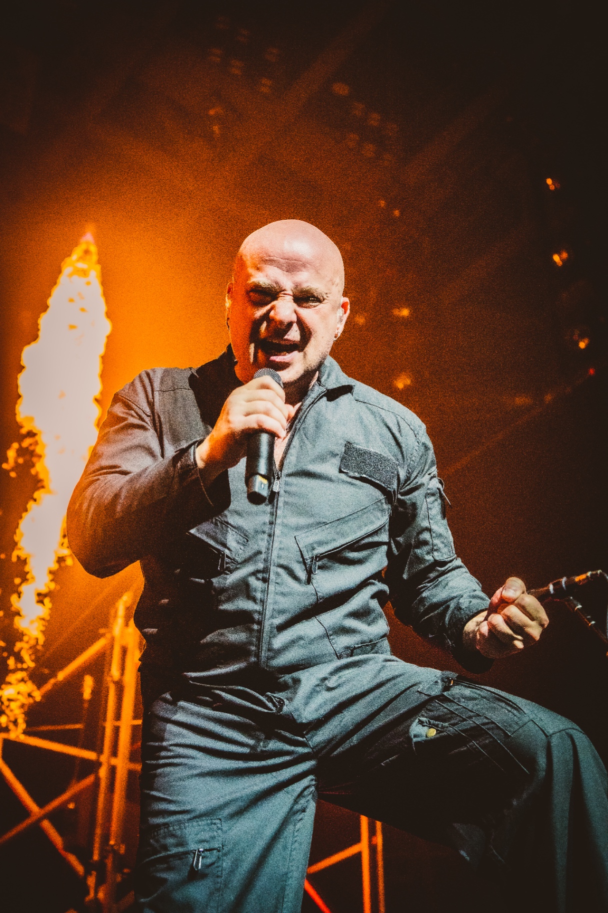 Vocalist with pyro